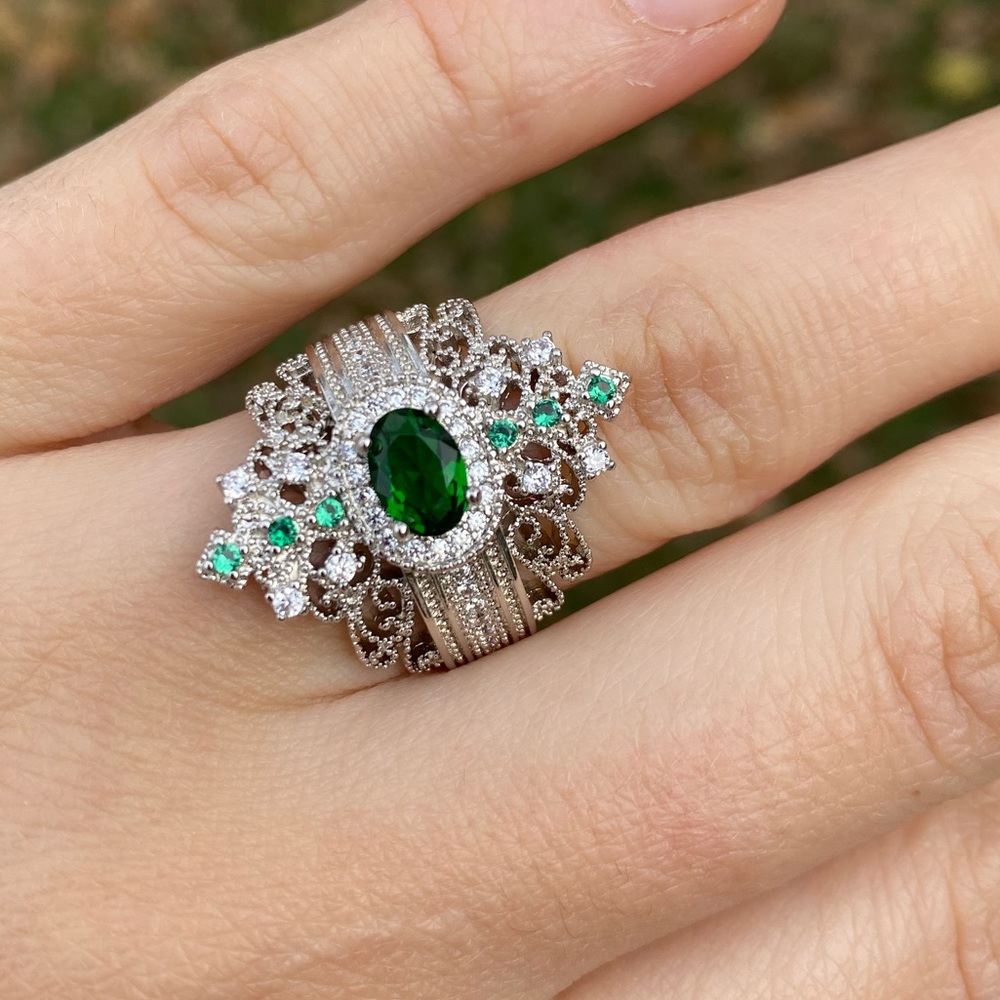 New 925 Silver Crystal Topaz Ring - Picture 4 of 6